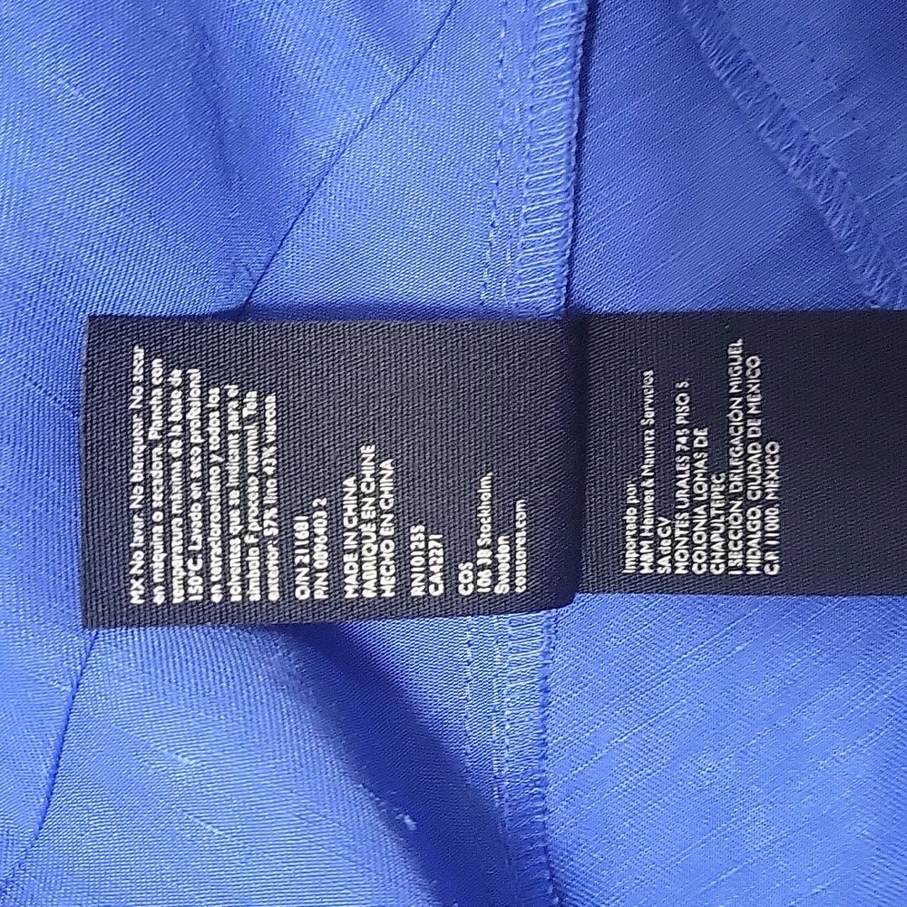 NWT COS LINEN RUFFLE DRESS - Picture 7 of 11